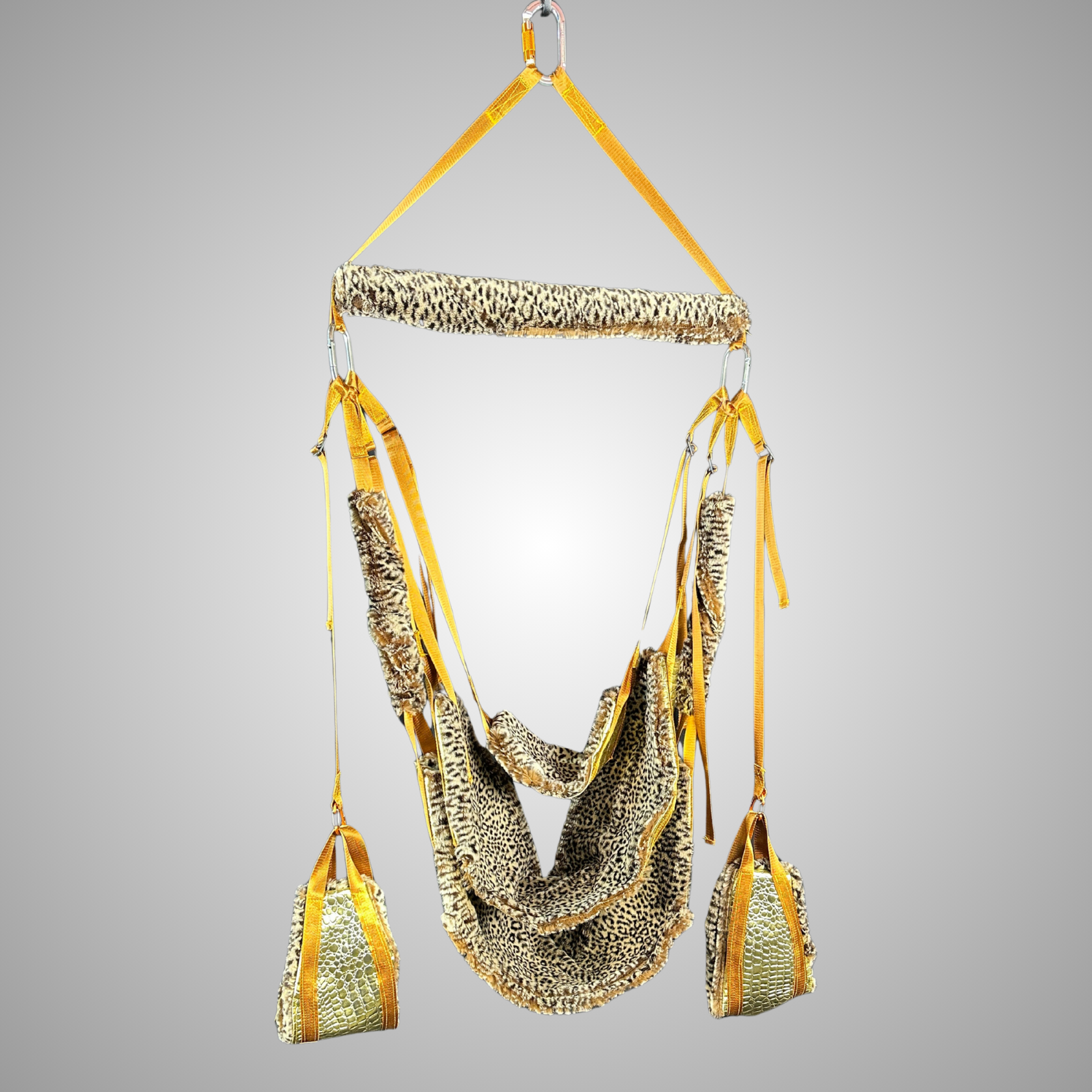 Caramel Cream faux fur swing