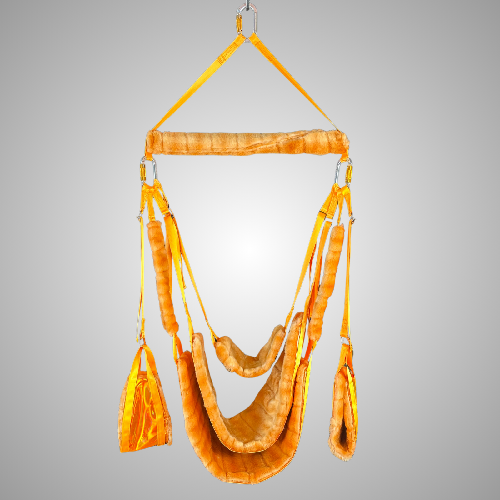 Orange Crush faux fur swing